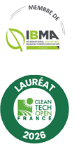 Logo membre de IBMA France Et log Lauréat 2026 clean tech